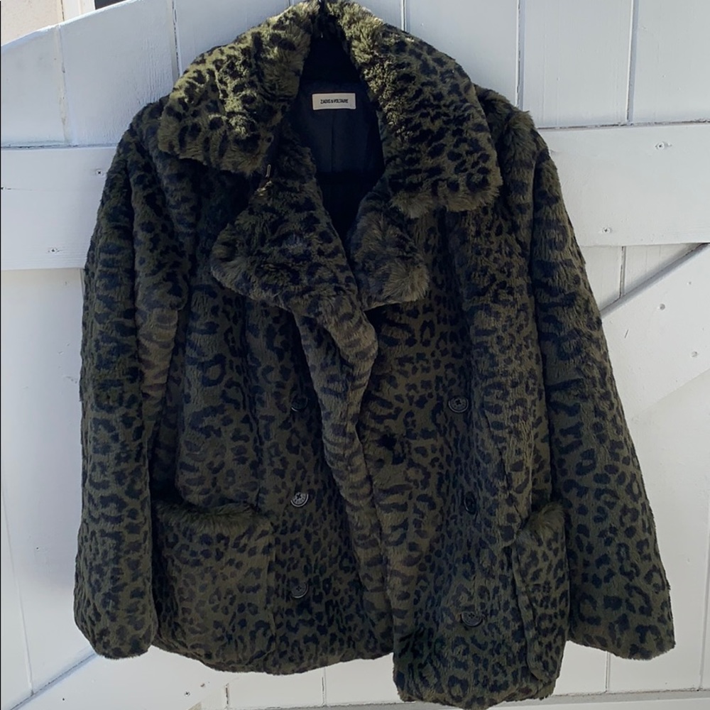 COPY - Faux fur leopard print coat
